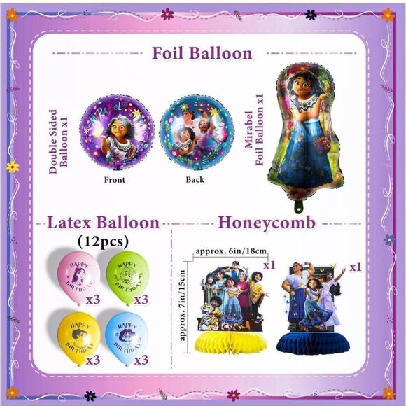 NWT Encanto Birthday Party Supplies w/ Tablewares Decoration -Kit for 20 guests - Picture 5 of 7